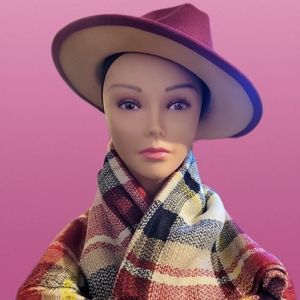 Fedora with scarf